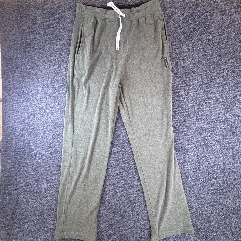 Spyder Sweatpants Mens 29x28 Sage Green Fleece Lined Drawstring Straight Leg